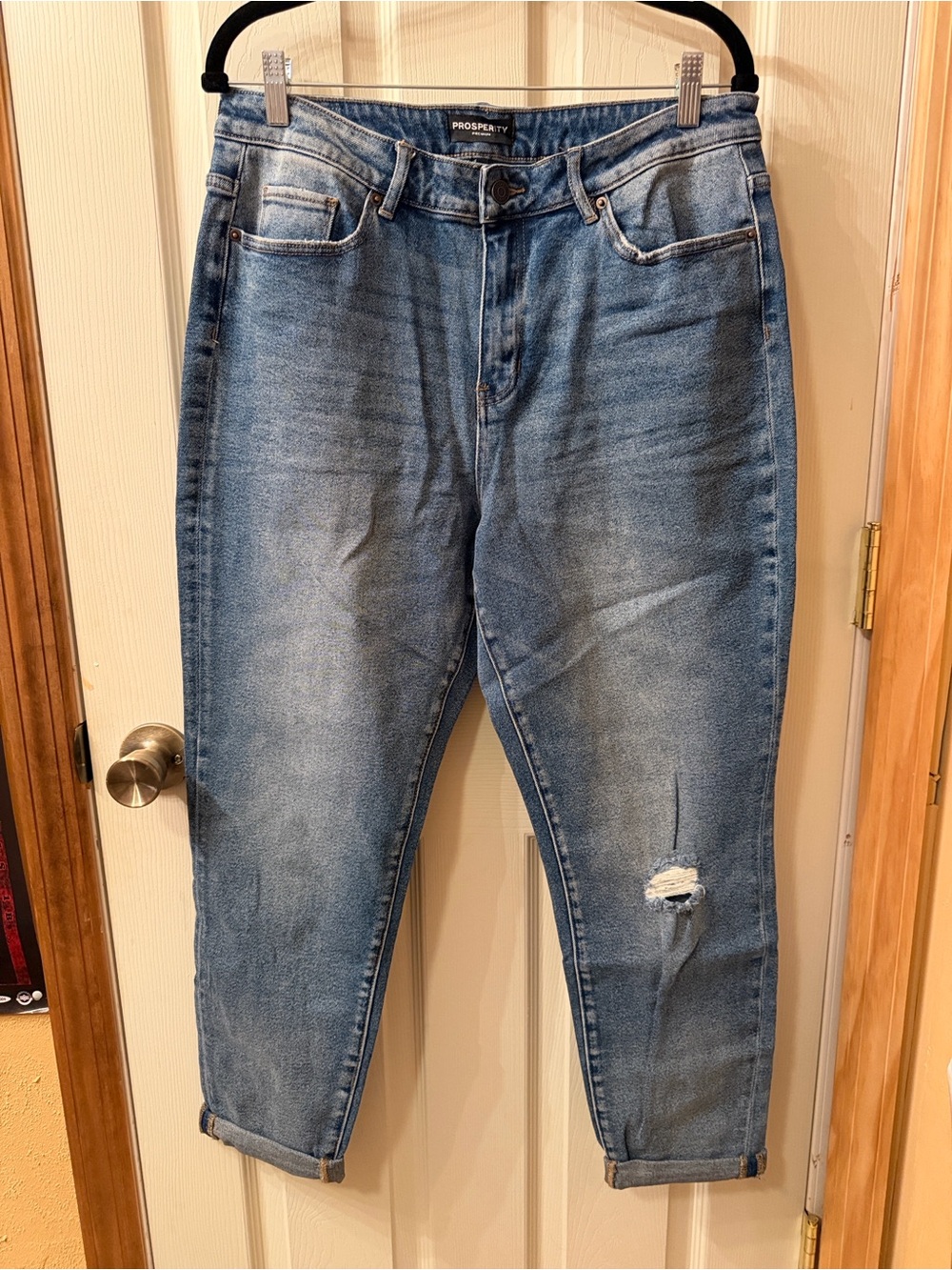Prosperity Women's Medium Blue Boyfriend Jeans